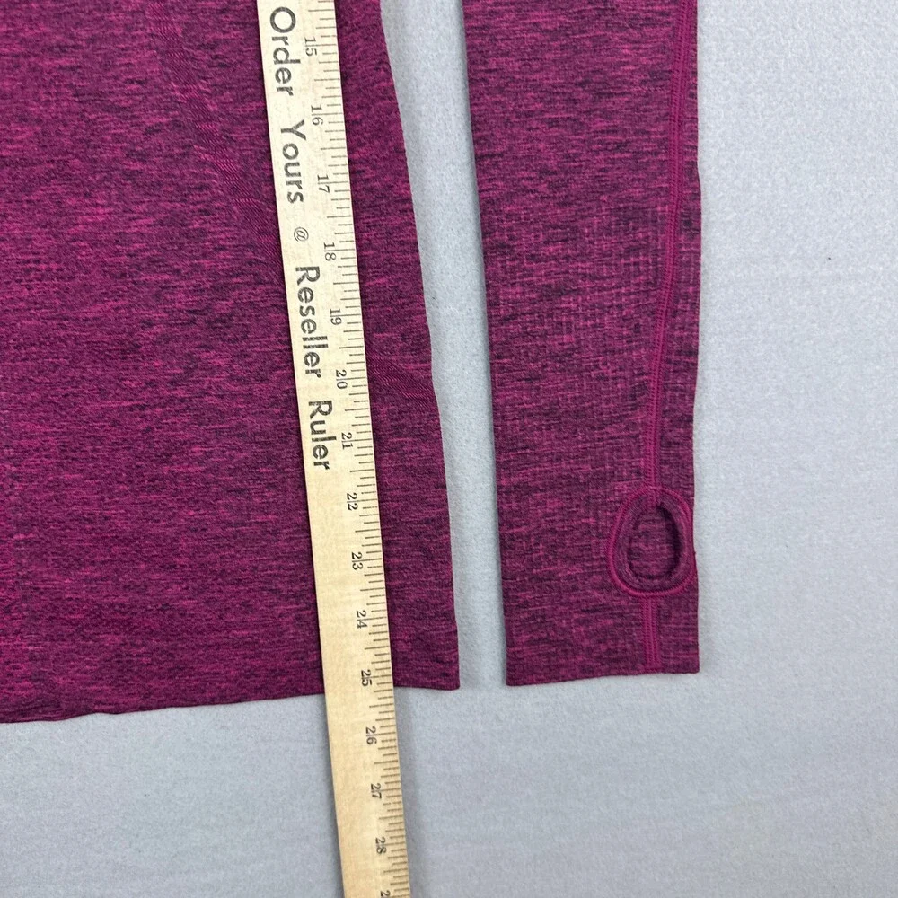 Lululemon Shirt Women 6 Purple Solid Swiftly Tech Long Sleeve Crew Seamless Run